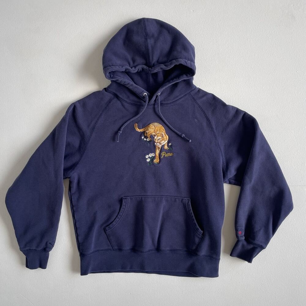 Puma X NOAH NYC Navy Embroidered Pullover Hoodie / Size Medium / Menswear